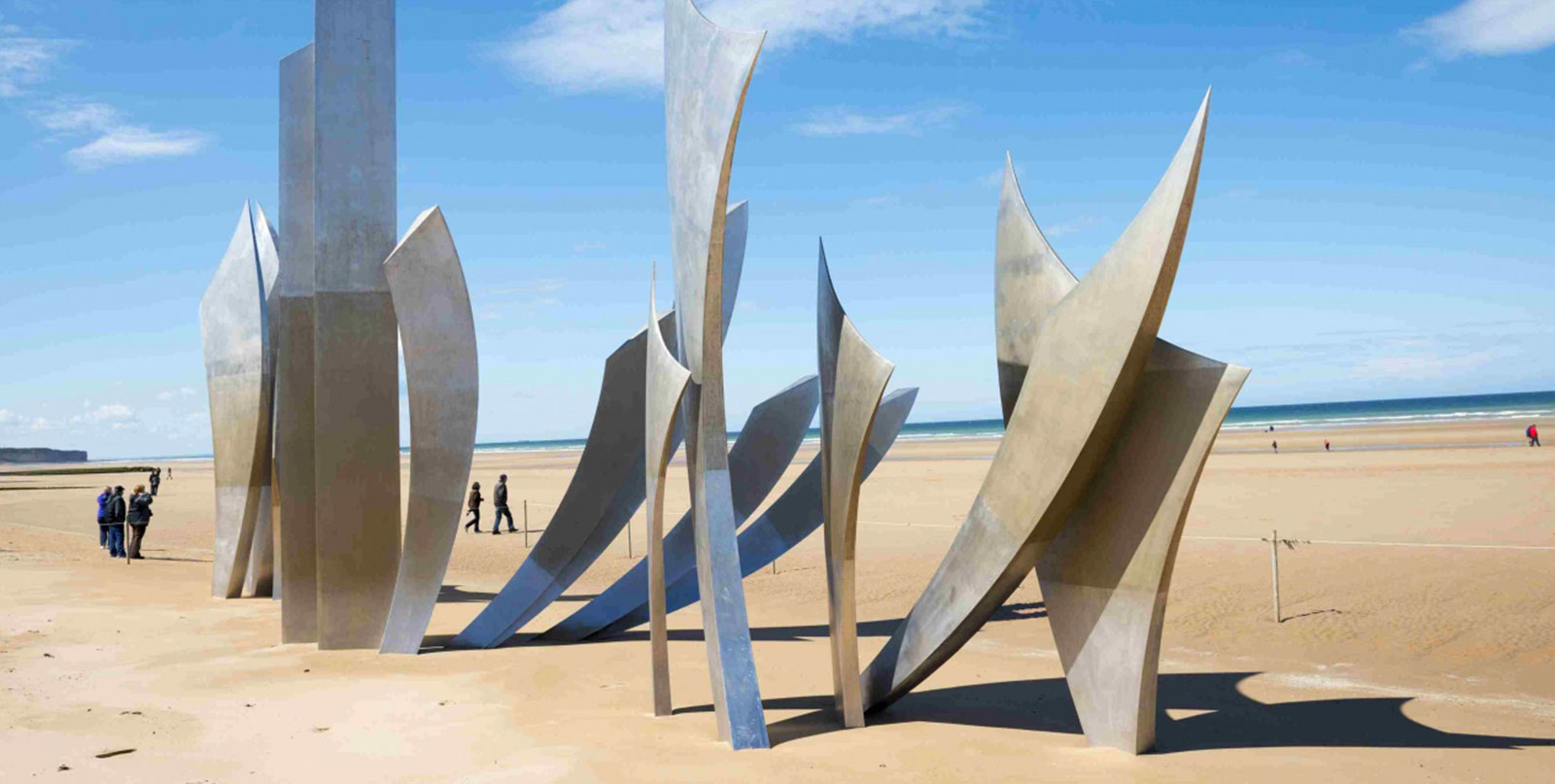 Coastal views of historic Juno Beach - luxury private car service for Normandy D-Day tours from Paris airports